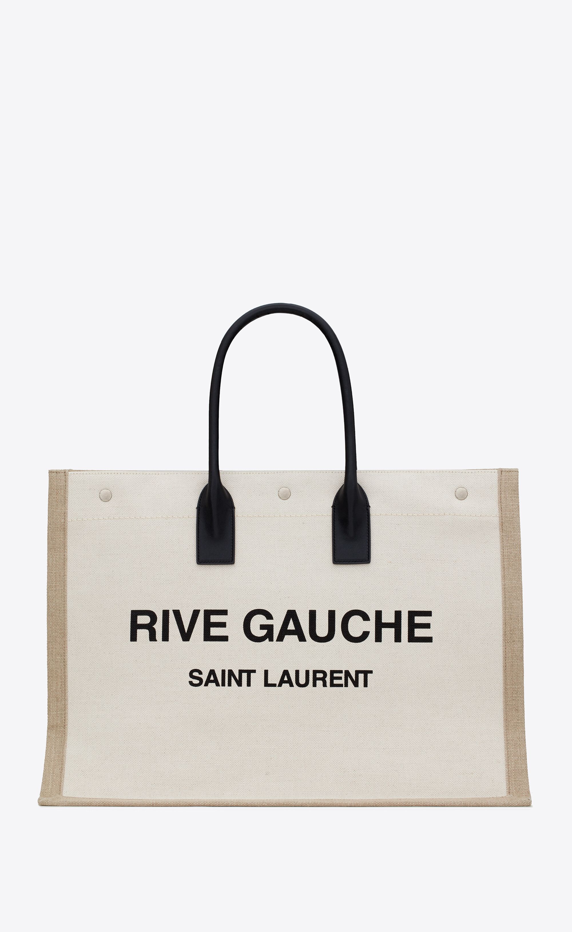 Rive Gauche Tote In Canvas White One Size | Saint Laurent Inc. (Global)