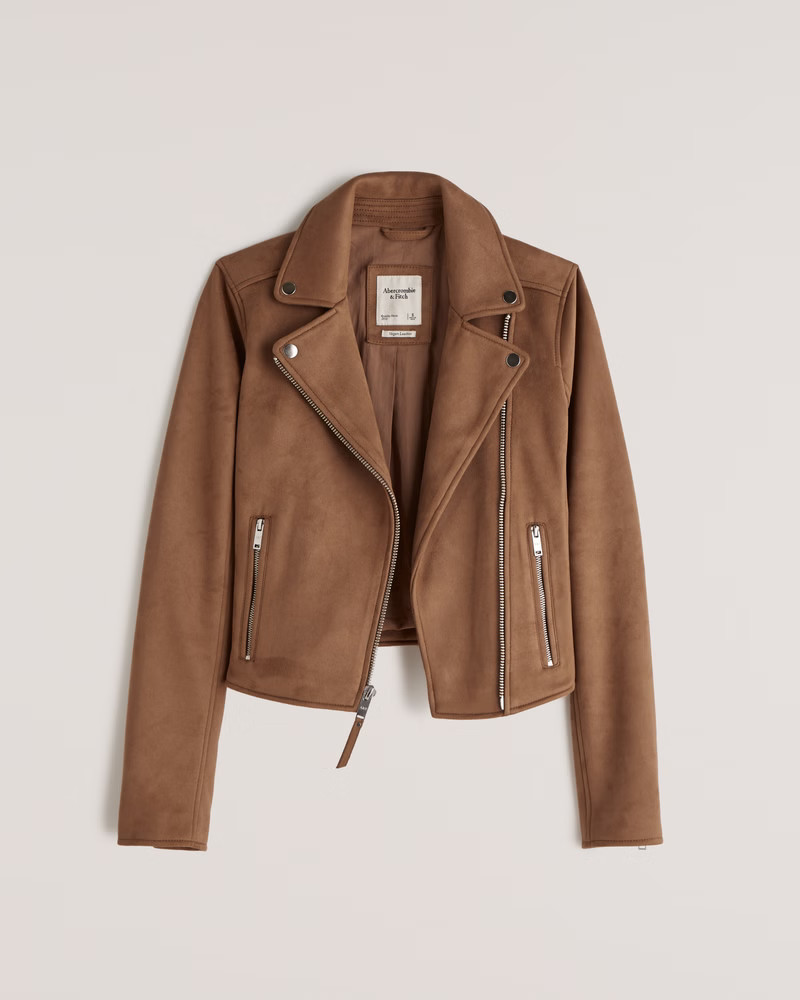 The Vegan Suede Moto | Abercrombie & Fitch (US)