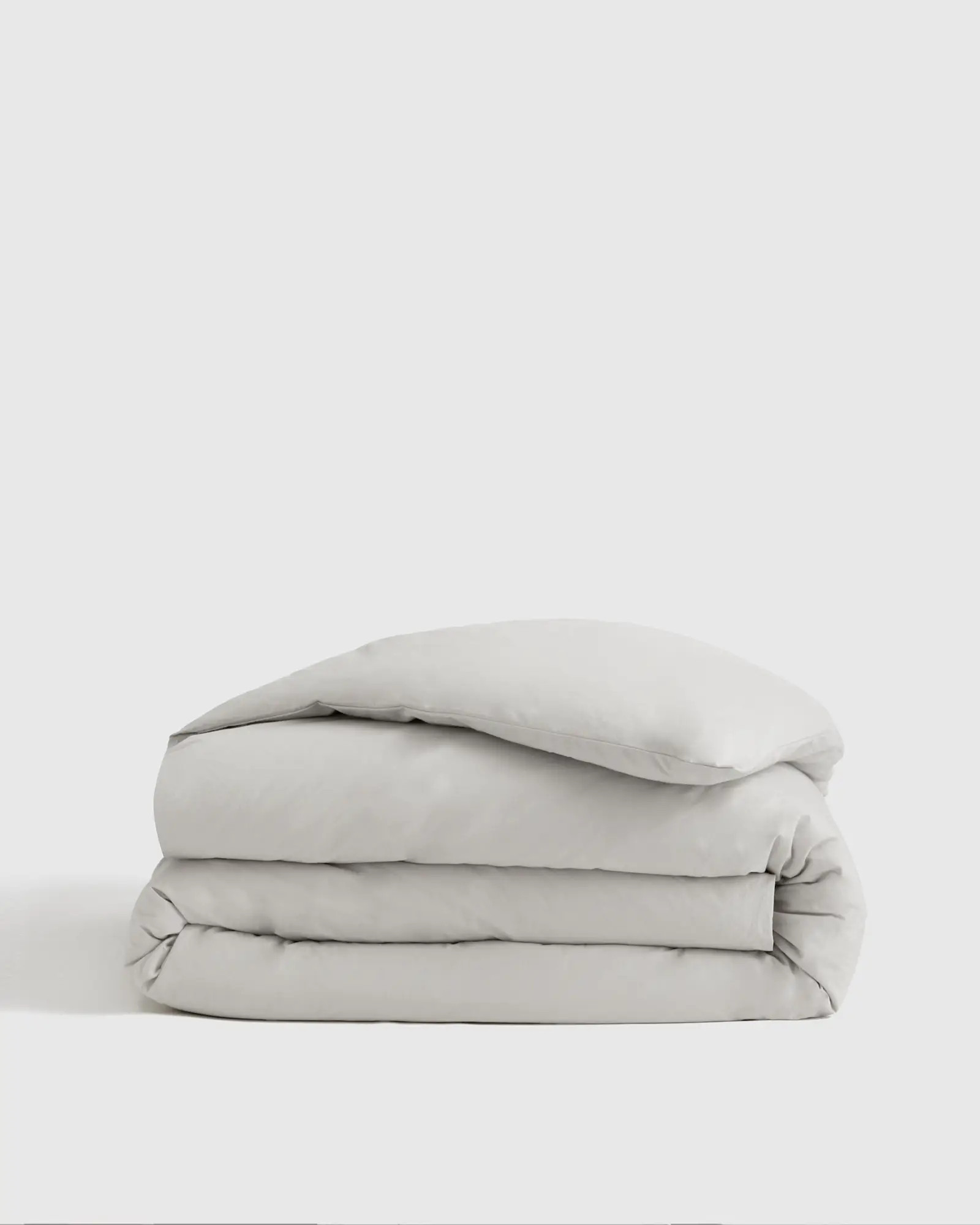 Organic Brushed Cotton Duvet Cover in Light Grey | Quince