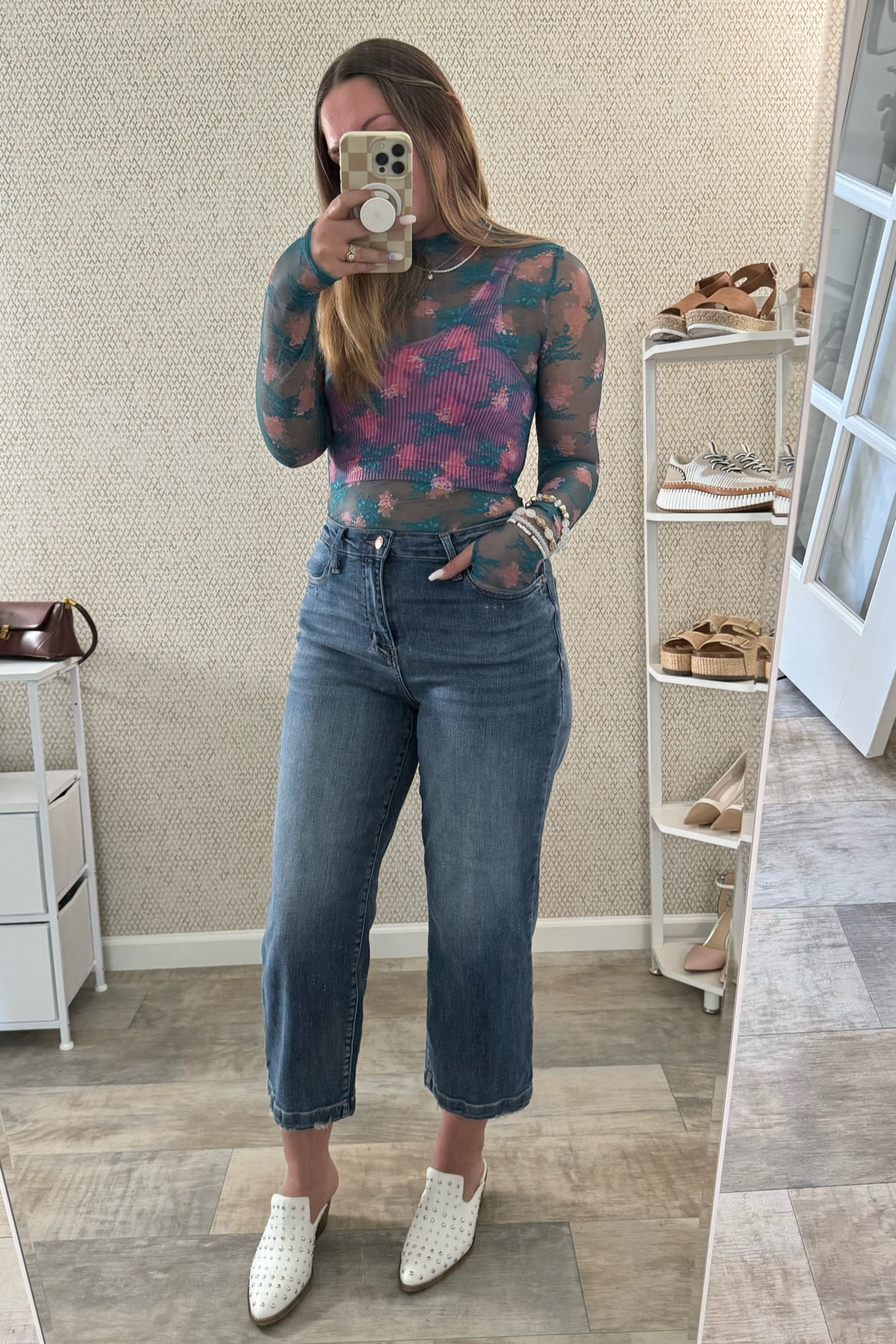 Shop my spring outfit of the day, here 🌻 the jeans are only available through my TikTok @staycozywithjess 🫶🏼 Sizing details are below 😘

Full Fit Breakdown (5'6" 158lbs)

Jeans - Size 9 Judy Blue Cropped Wide Leg
Ribbed Tank - S/M - Alexander Jane
padded bralette
Lace top - Large - Amazon Free People inspired
Shoes - 8 - Both options are Arider Girl
Bracelets- OS - Amazon 6 pack

Follow me for more outfit inspiration, babe! 💋

Stay cozy,
Jess

P.s. I'm so glad you're here!

#outfitideas #springfashion #jeans #lacetop #braletteoutfit #croppedjeans #momjeans #millenialfashion #jeansoutfit #ootd #mules #shoes #whiteshoes #lacefloraltop #ribbedbralettes #amazonbracelets #amazonoutfits #amazonjewelry #amazonshoes #springshoes 

#LTKmidsize #LTKstyletip #LTKshoecrush