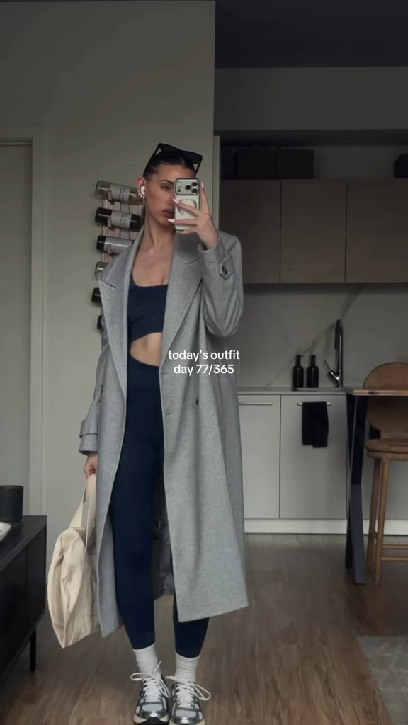 elevating a workout set with a wool coat

#LTKActive #LTKootd #LTKgrwm