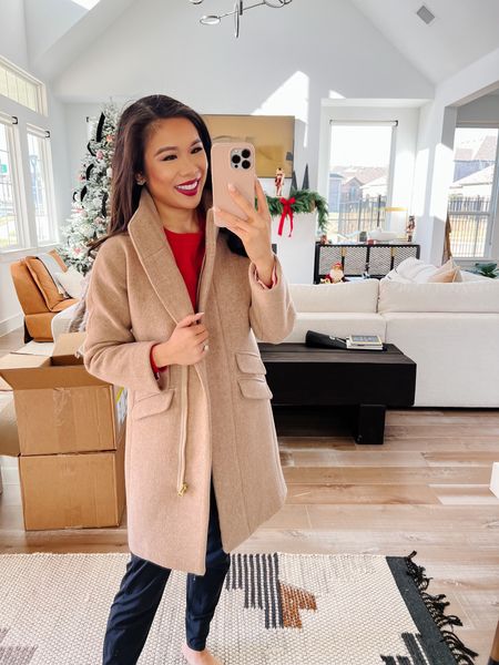 J.Crew cocoon coat 56% off today! I love the classic fit on this and it’s made with a wool blend. Keeps me so warm without the bulk and comes in several other colors. Wearing size 00P and it fits TTS! Discount applied at checkout!

#LTKstyletip #LTKSeasonal #LTKsalealert