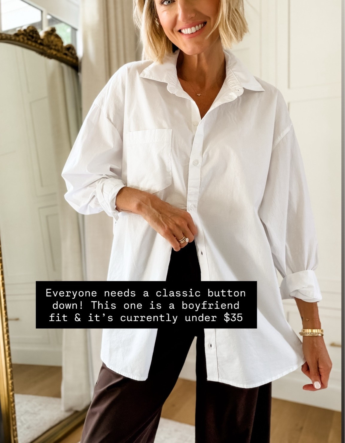 A white button down shirt is a closet staple that you can wear all year round & style so many ways! I love the oversized fit of this one, & it’s currently on sale! Wearing M!

Loverly Grey, old navy sale, Labor Day sales, white button down, closet staples

#LTKSeasonal #LTKSaleAlert