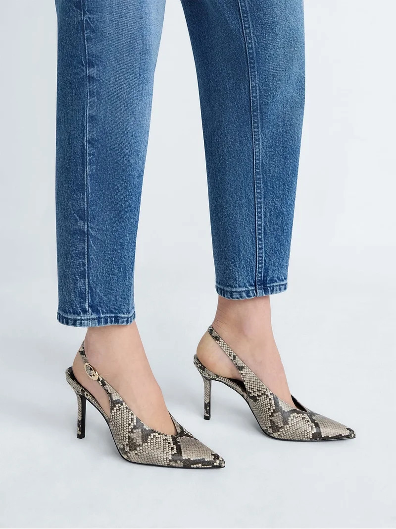 Devil Wears Prada Scoop Collection Women's Pointed Toe Slingback Heels | Walmart (US)