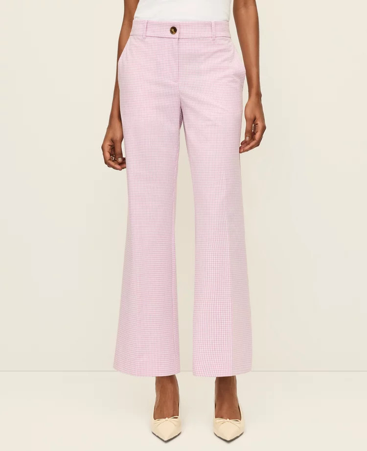 The Petite Relaxed Jayne Trouser in Gingham — Curvy Fit | Ann Taylor
