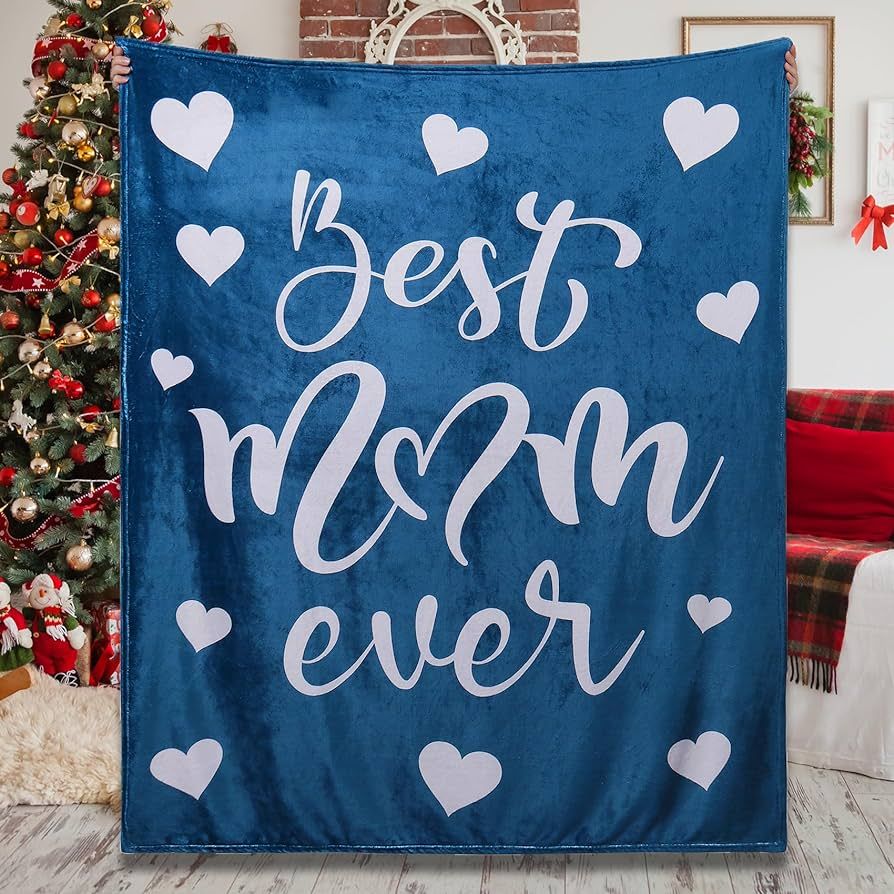Best Mom Ever Blankets Mom Blanket Gifts for Mom Soft Plush Throw Blankets from Your Favorite Son... | Amazon (US)