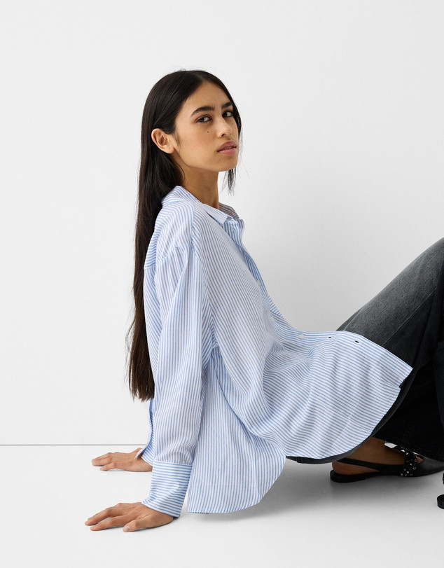 Long Sleeve Oversize Linen Shirt | THE ICONIC (AU & NZ)