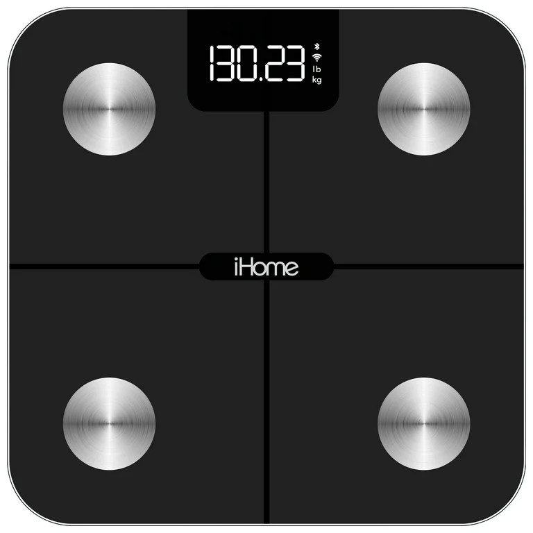iHome Smart 14-in-1 Digital Battery Powered Body Weight & BMI Bathroom Scale with Wi-Fi and Fit+ ... | Walmart (US)