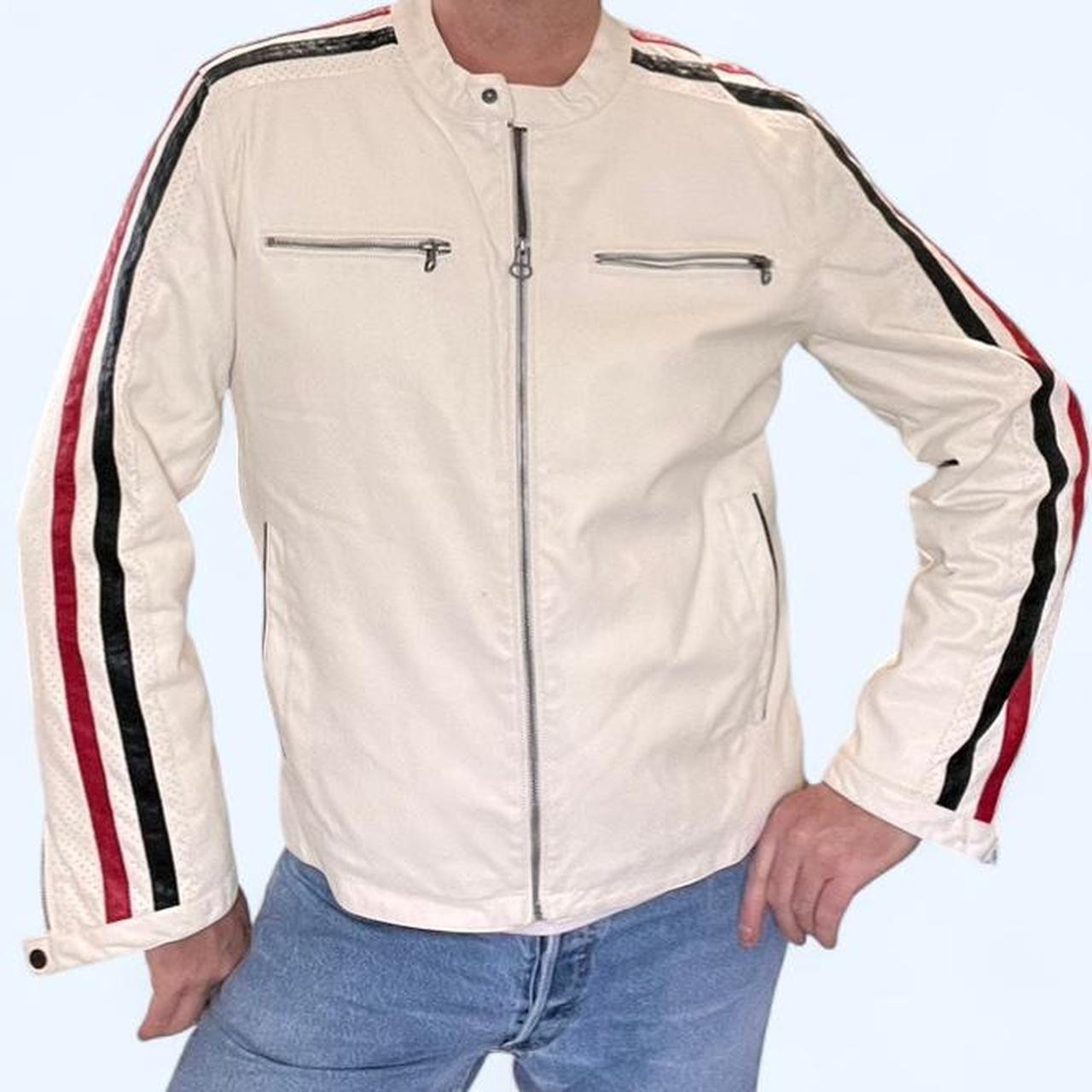 Wilson's Leather Men's Jacket - White/Cream - XL | Depop US