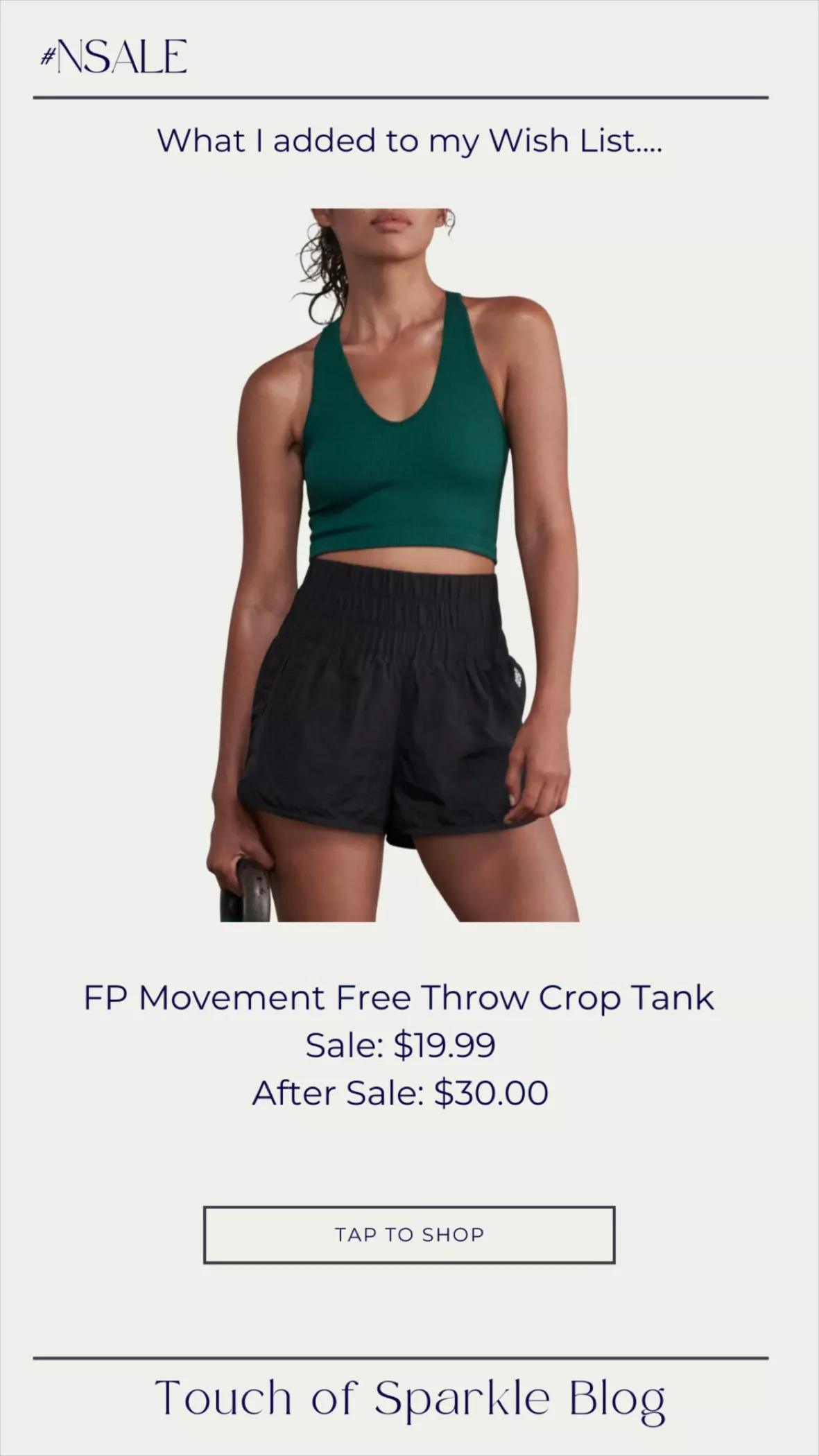 Free Throw Crop Tank curated on LTK