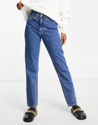 Waven elsa mom jean in washed indigo | ASOS (Global)