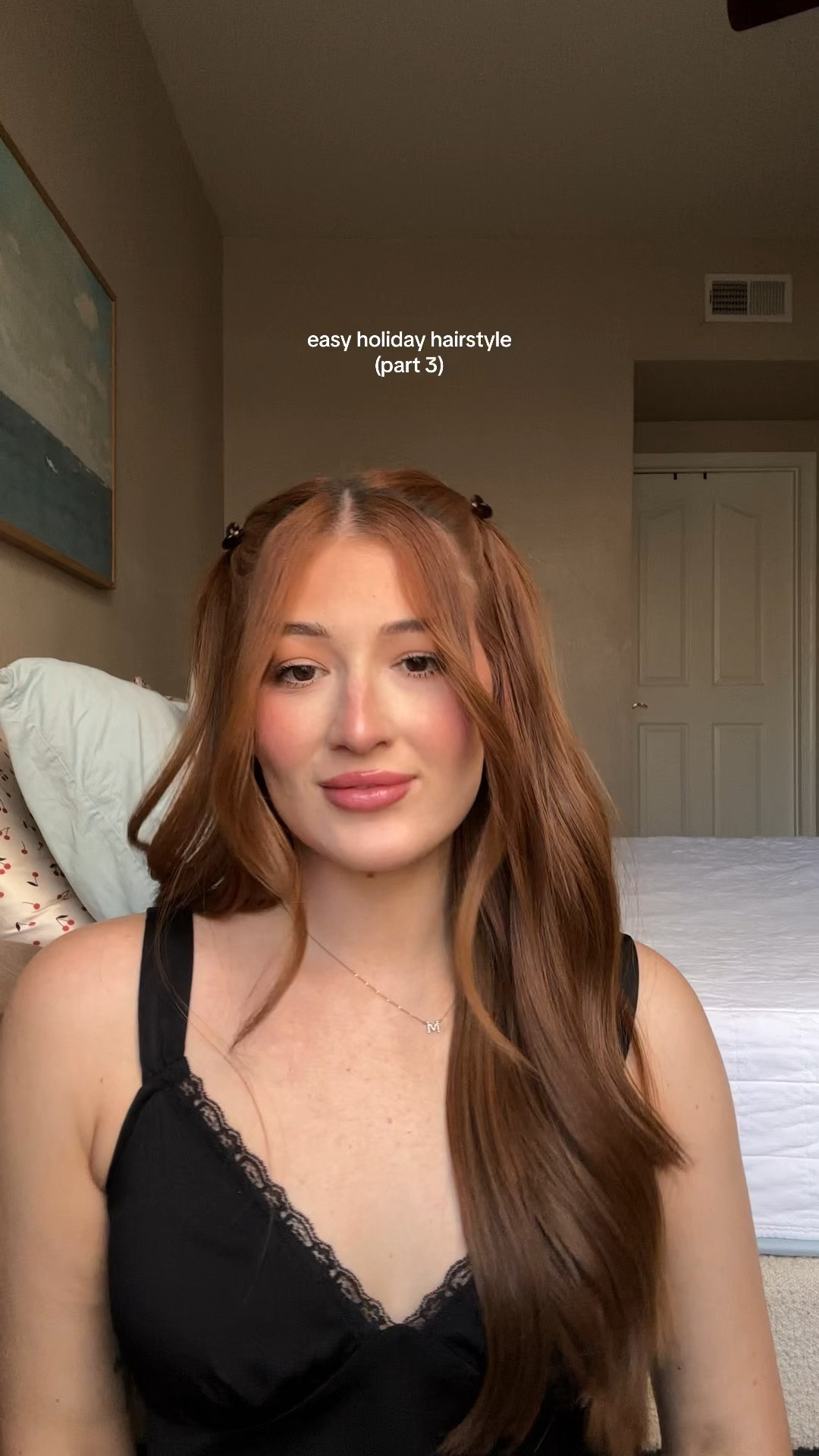 Easy holiday hairstyle 