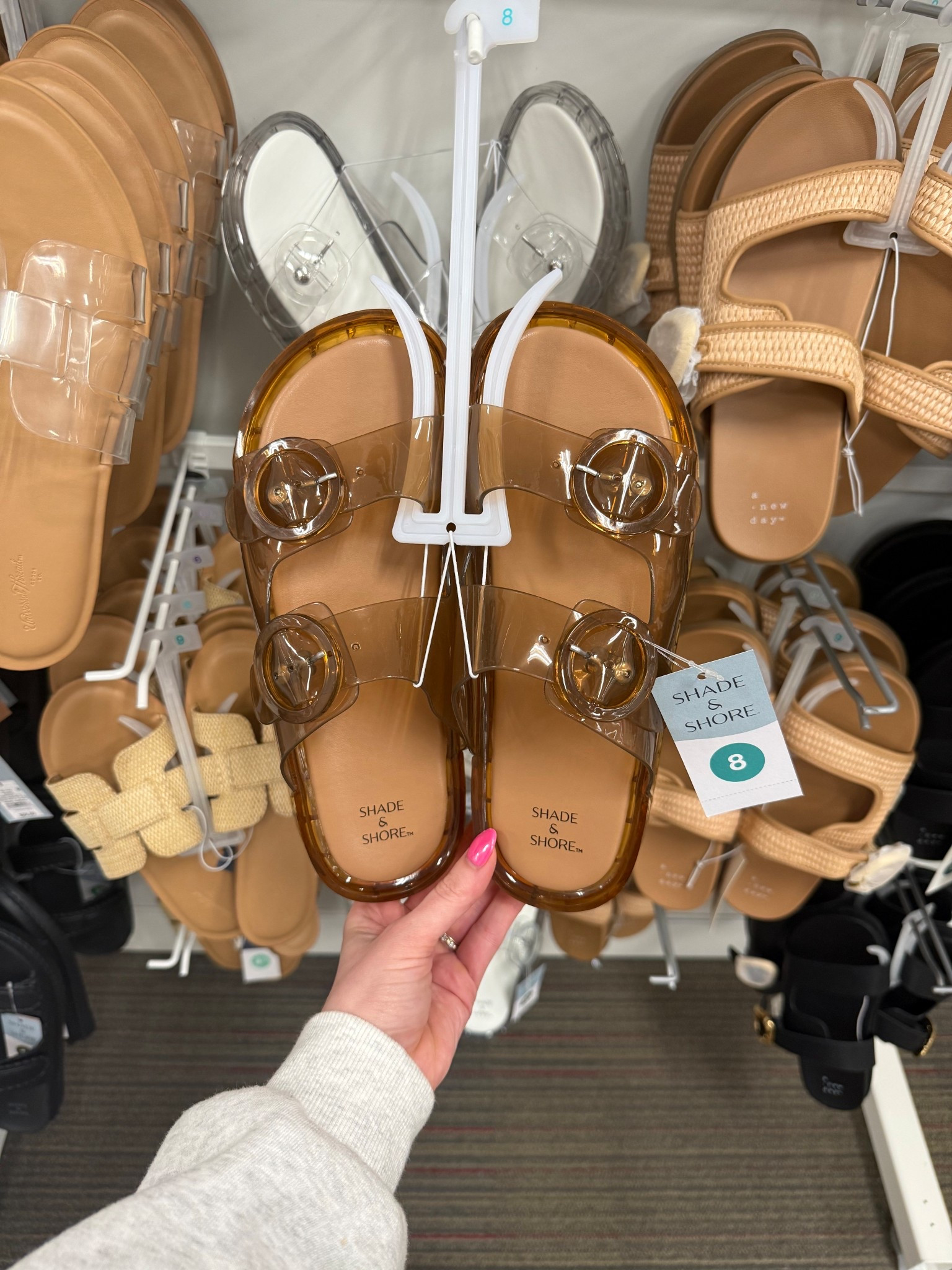 A dolce vita look for less! A great pool/beach sandal for the spring and summer! Also comes in clear.

#LTKTravel #LTKootd #LTKSeasonal