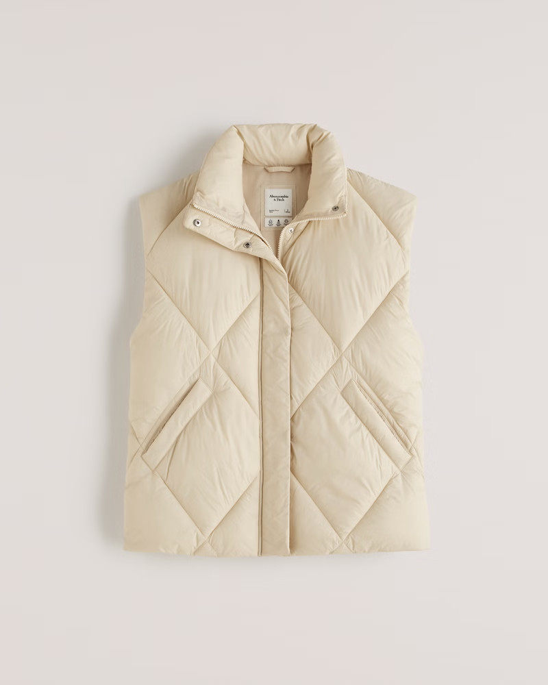 A&F Oversized Quilted Vest | Abercrombie & Fitch (US)