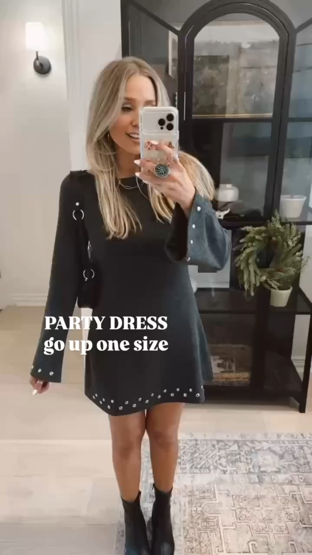 🤍 Such a fun holiday dress! I also linked my favorite fleece lined tights that would look cute underneath🤍

I got my tts (small) but wish I went up a size for more length! 

📍Where to wear: holiday party, New Year’s Eve outfit, Christmas outfit, dates, anniversary, girls brunch, weekend outings, meetings, beach , pool, resort, running errands, church. 

Ootd, outfit Inspo, fashion finds, trending, cozy, casual outfits, modest outfit, classy casual, look for less, fall fashion 2025, free people, designer, girly, chic, trendy, elevated basics, everyday style, fall wear, fall fashion, fall style, fall ootd, Ugg season, fall style edit, LTK outfit inspo, Amazon fall fashion, Walmart Fall fashion, designer inspired looks, Target fashion, Target finds. 


#LTKFindsUnder100 #LTKFindsUnder50 #LTKHoliday