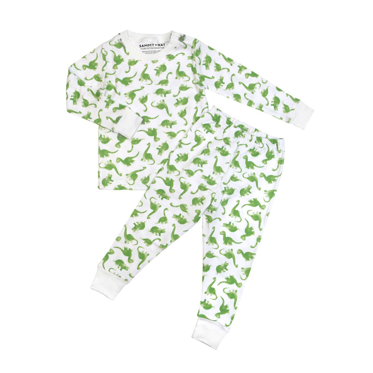 DINO-MITE Pajama Set in Bright Green | Sammy + Nat