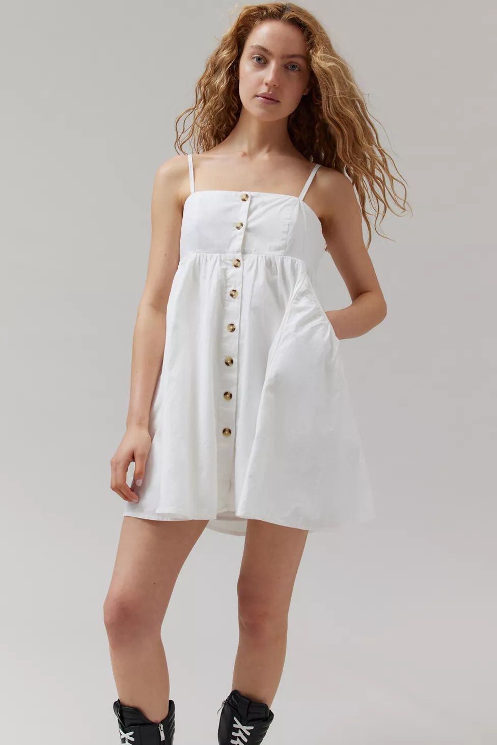 BDG Theo Babydoll Mini Dress | Urban Outfitters (US and RoW)