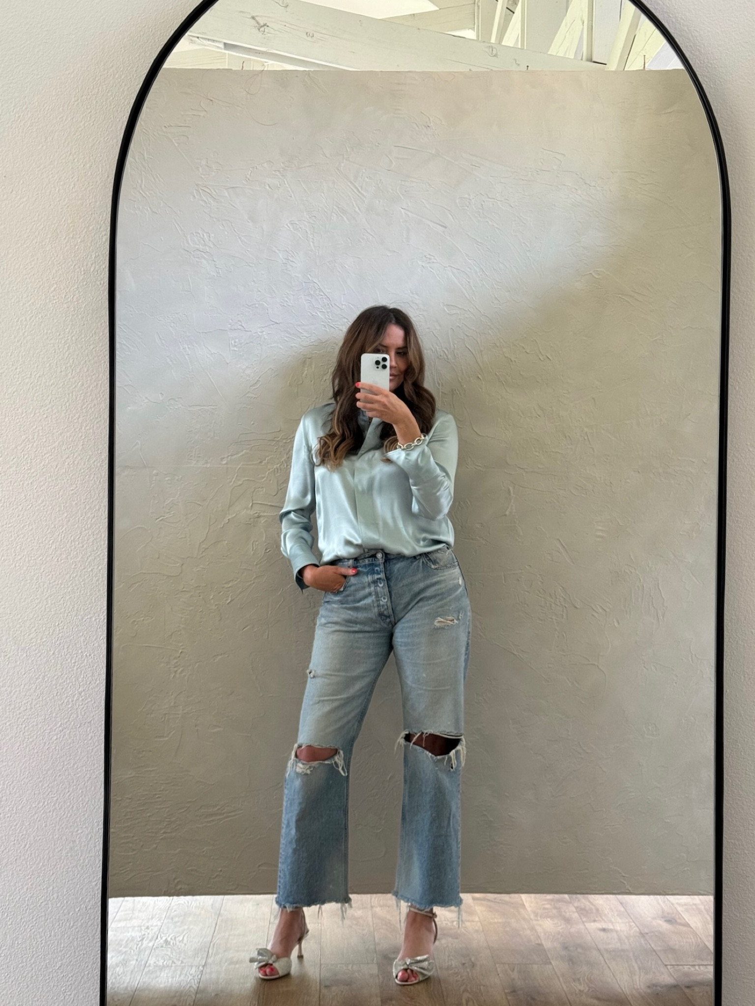 I can’t get enough of this blouse! Paired with my most favorite sparkly heels (soooo comfy) and my tried and true Moussy jeans. I bought the jeans a while ago but I found a similar option! 

#LTKSeasonal #LTKstyletip #LTKparties