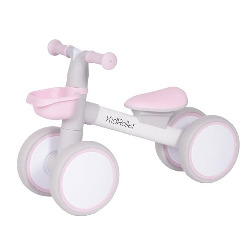 KidRoller Kid's Balance Bikes for 1 Year Old Boys and Girls, 12-36 Months Toddler Ride-on with Adjustable Seat and a Front Basket, First Birthday Gifts (Pink) | Amazon (US)