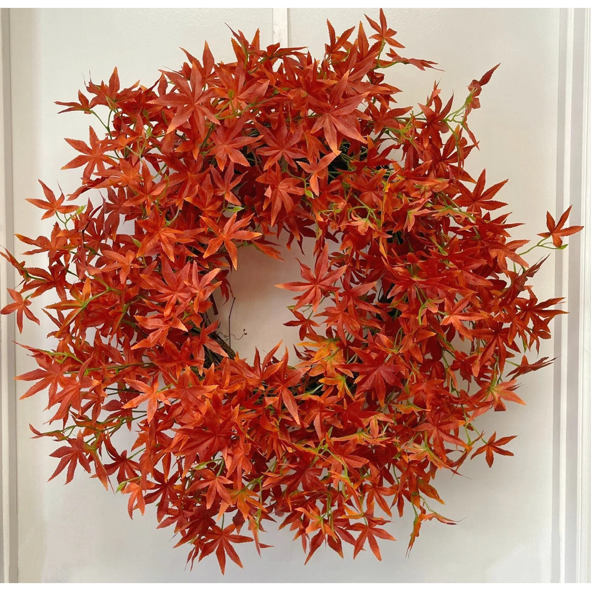 30" Faux Maple Fall Thanksgiving Day Wreath for Front Door | Wayfair North America