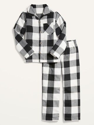 Gender-Neutral Matching Plaid Flannel Pajama Set For Kids | Old Navy (US)