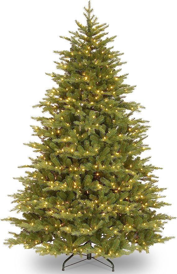 Amazon.com: National Tree Company Pre-Lit 'Feel Real' Artificial Medium Christmas Tree, Green, No... | Amazon (US)