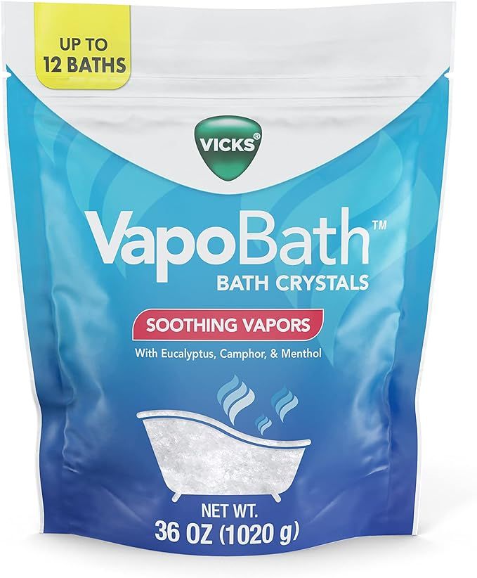 Vicks VapoBath, Bath Crystals, Bath Bomb, Non-Medicated Bath Salts, Soothing Vicks Vapors Steam A... | Amazon (US)