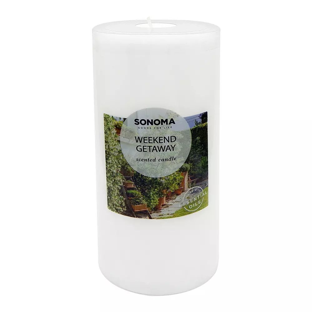SONOMA Goods for Life® 3" x 6" Weekend Getaway Pillar Candle | Kohl's
