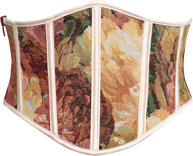 Scarlet Darkness Women Corset Belt Renaissance Floral Printed Underbust Wide Corset | Amazon (US)