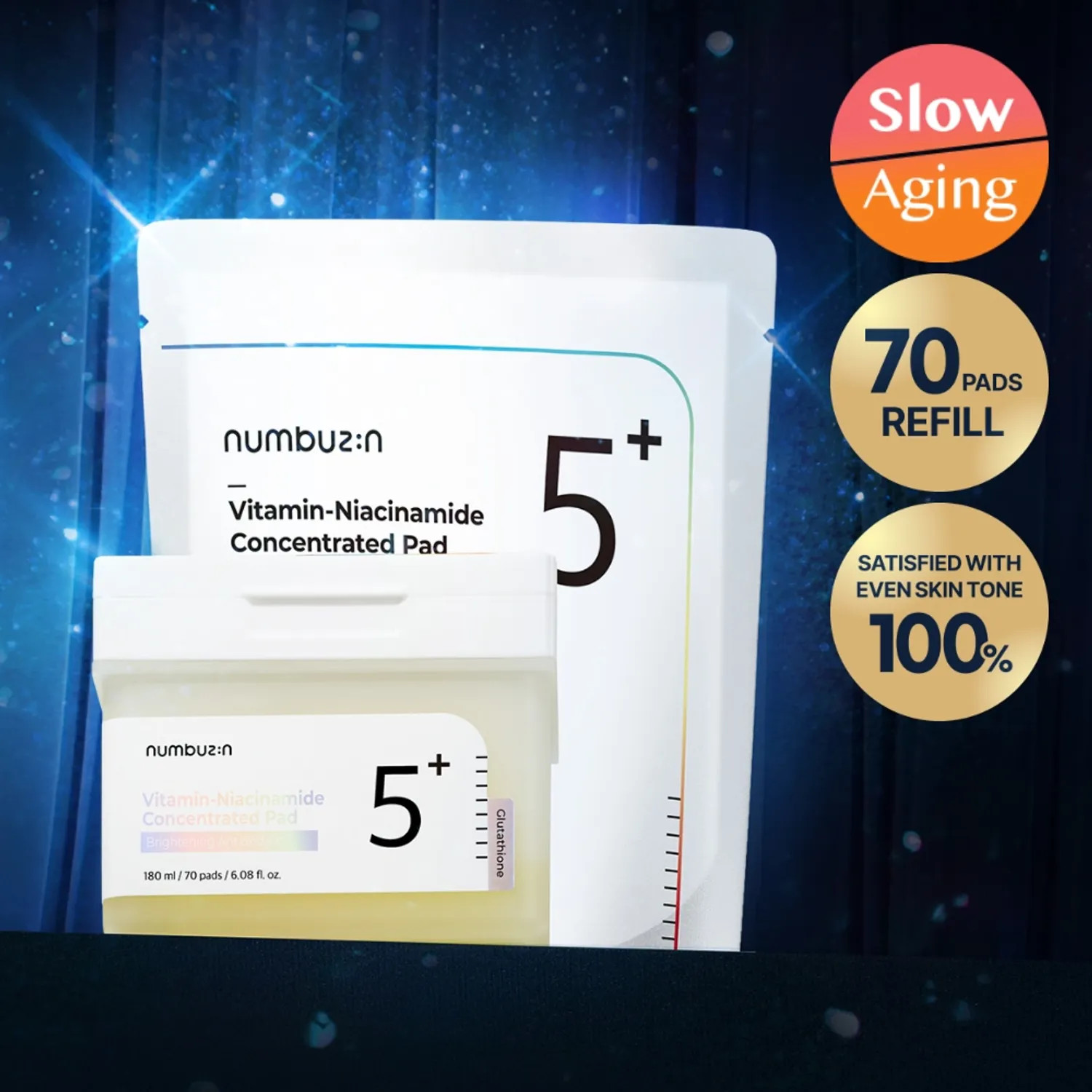 numbuzin No.5+ Vitamin-Niacinamide Concentrated Pad 70P (+70P Refill) | Olive Young Global