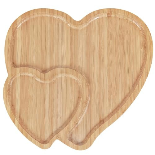 Heart Shaped Charcuterie Board, Heart Cutting Board Serving Platter Valentines Cheese Tray for Valentine's Day Decor Kitchen Accessories 10.6" L x 10.6" W | Amazon (US)