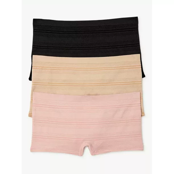 Joyspun Women's Thong Panties, 3-Pack, Sizes XS to 3XL