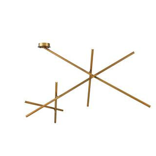 Eurofase CROSSROADS 57 in. 9-Light Antique Brass LED Semi-Flush Mount 36249-039 - The Home Depot | The Home Depot