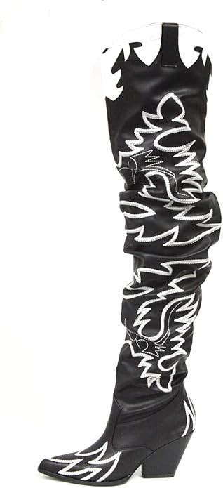 Cape Robbin Kelsey-21 Cowboy Boots Women, Over The Knee Western Cowgirl Boots with Chunky Block H... | Amazon (US)