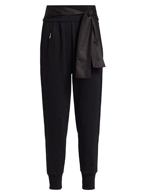 French Terry Satin Tie Joggers | Saks Fifth Avenue