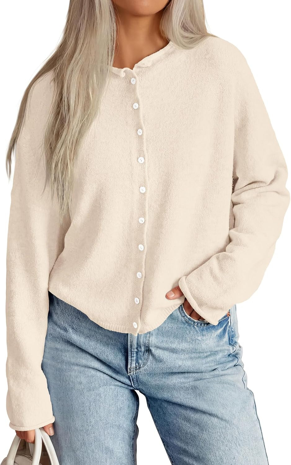 PRETTYGARDEN Button Up Cardigan for Women Knit Oversized Fall Sweaters | Amazon (US)