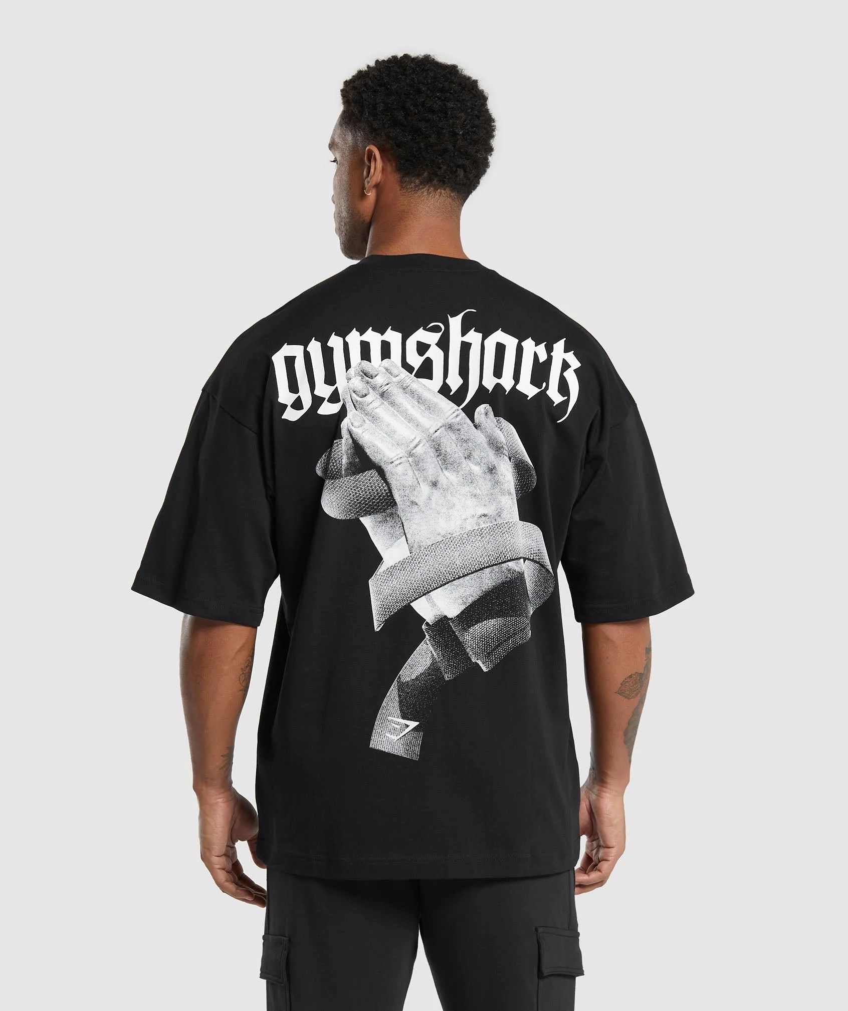 Gymshark Prayer Hands T-Shirt - Black | Gymshark US