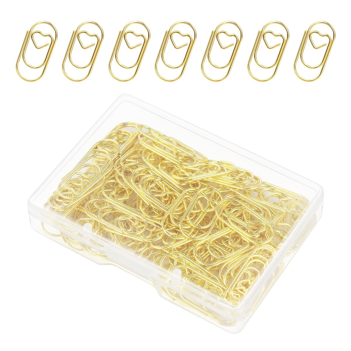 100 Pcs Love Heart Shaped Paper Clips, 0.78inch Cute Mini Paperclips for Office School Home Desk ... | Amazon (US)