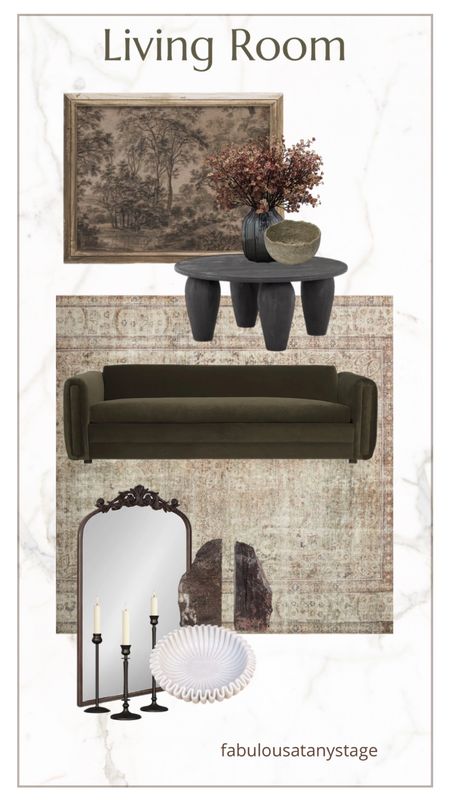 Styled living room, vintage rug, organic modern decor, velvet green sofa, loloi rug, Amazon finds

#LTKstyletip #LTKFind #LTKhome