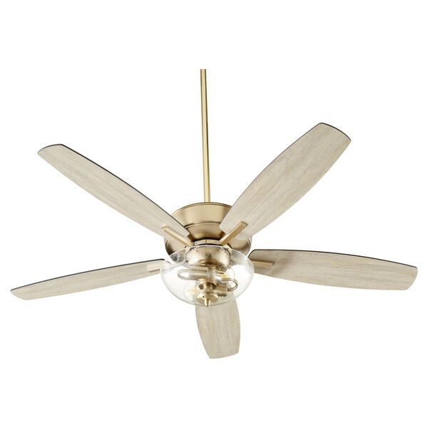 Breeze Aged Brass Two-Light 52-Inch Ceiling Fan | Bellacor