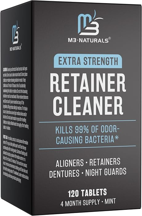Retainer Cleaner Tablets, Denture Cleaner, Mint, 4 Month Supply by M3 | Amazon (US)