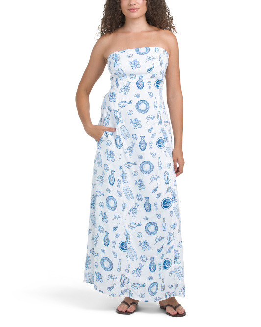 Coastal Print Maxi Dress | TJ Maxx