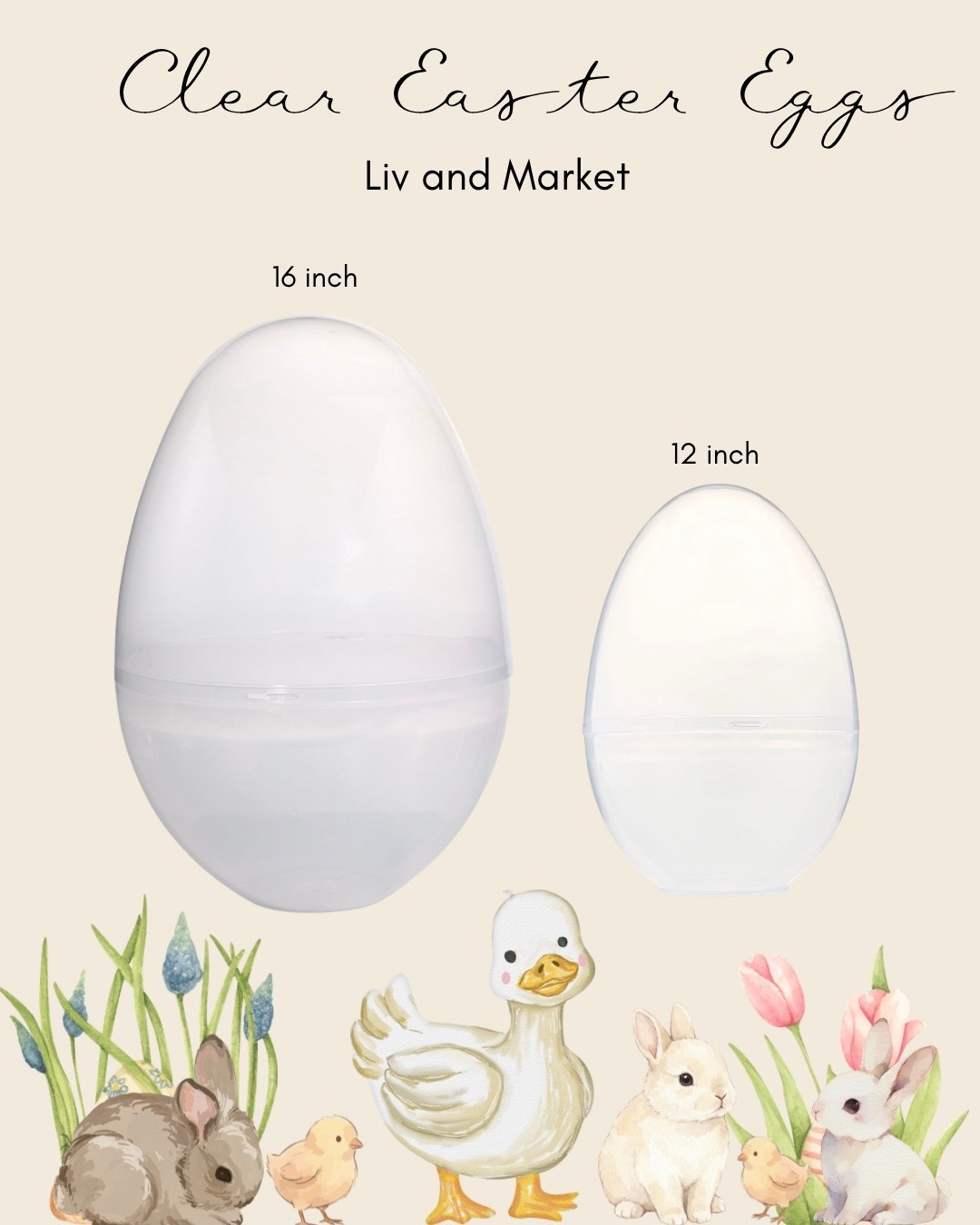 Large clear eggs back
in stock 

#LTKSpringSale #LTKKids #LTKSeasonal