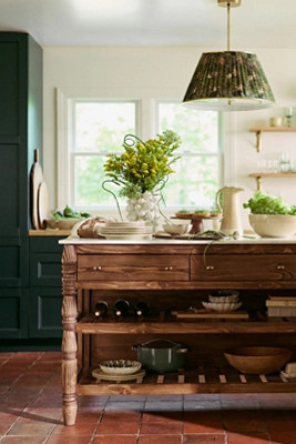 Spindle Marble-Top Kitchen Island | Anthropologie (US)