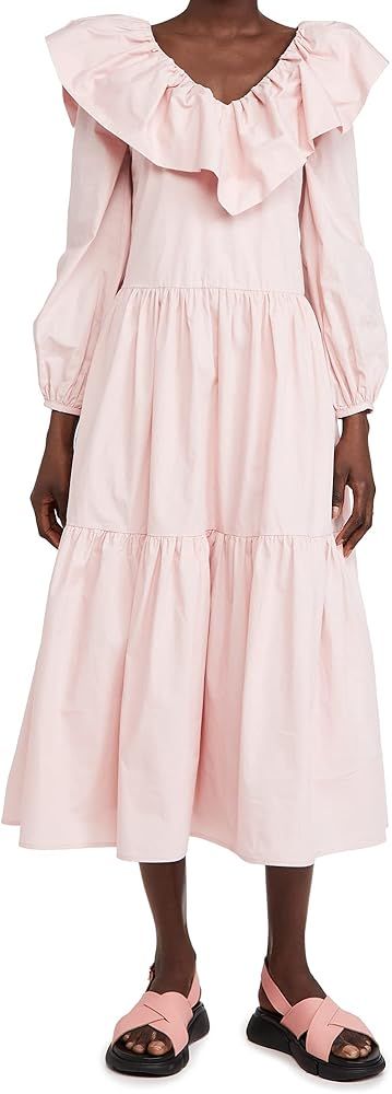 English Factory Women's Ruffled Neck Midi Dress | Amazon (US)