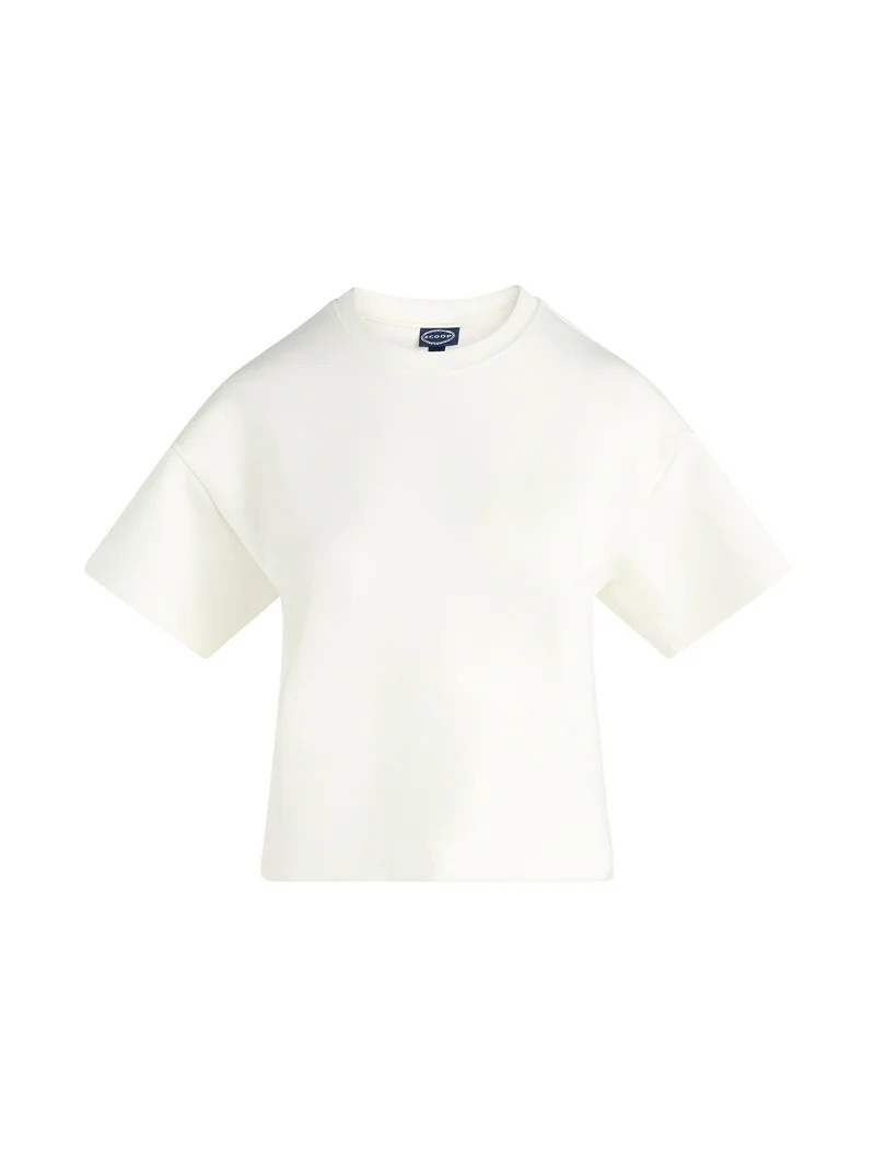 Scoop Women's and Women's Plus New Scubaknit Tee with Short Sleeves, Sizes XS-4X | Walmart (US)