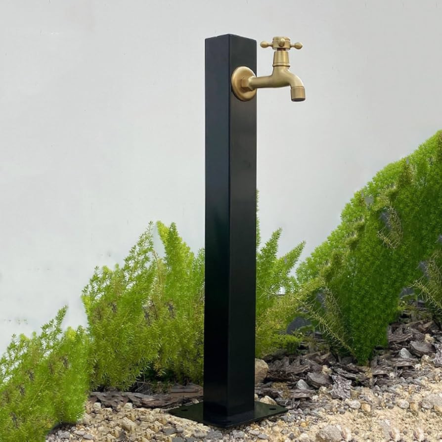 304 Stainless Steel Cylindrical Vertical Garden Water Column,Freestanding Hose Stand with Lock Fa... | Amazon (US)