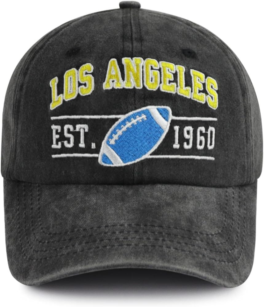 Embroidered City Football Hat Men Women, Unisex Fans Baseball Cap | Amazon (US)