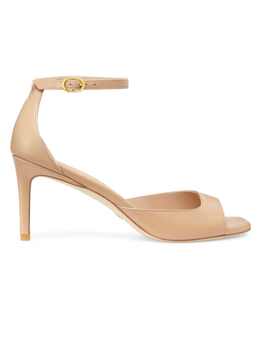 Nudistia 75MM Leather Ankle-Wrap Sandals | Saks Fifth Avenue
