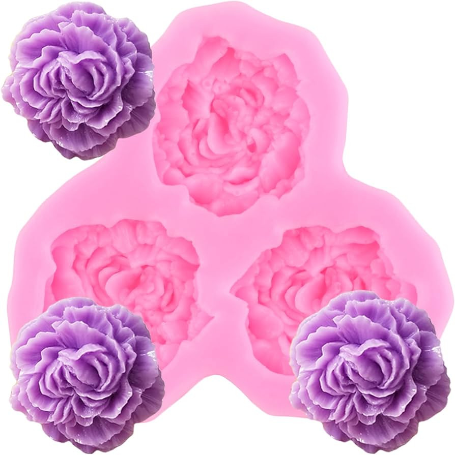 Peony Flower Fondant Molds Rose Flower Silicone Mold For Cake Decorating Cupcake Topper Chocolate... | Amazon (US)